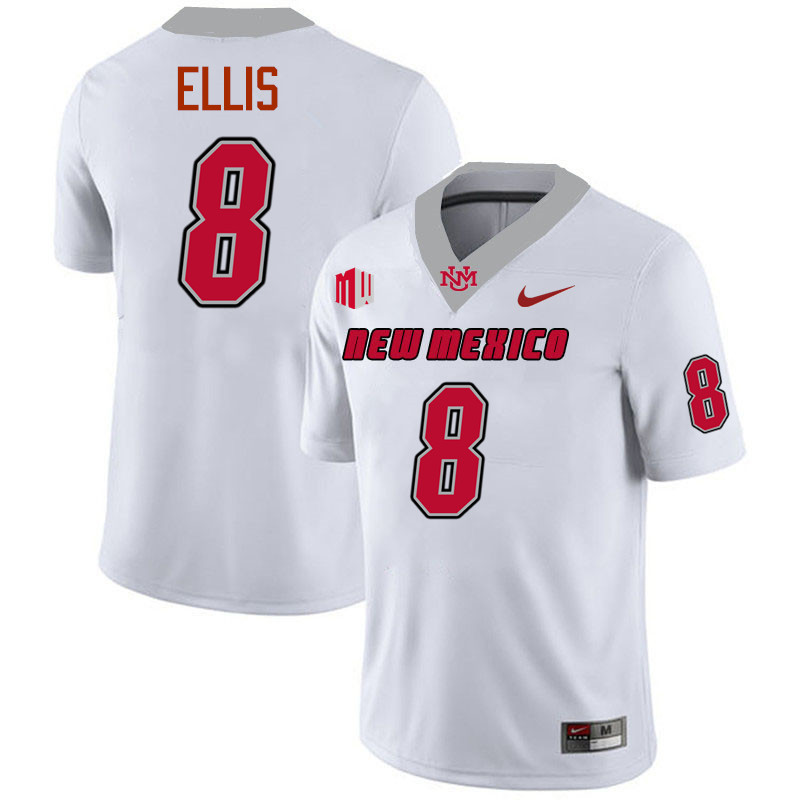 Christian Ellis UNM Lobos Jersey,New Mexico Lobos Football Jersey,Uniforms-White